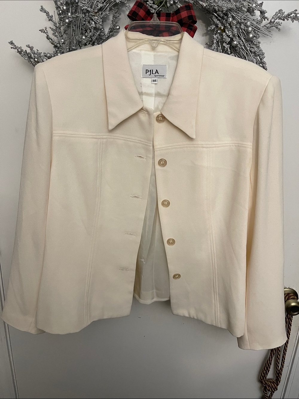 Cream Women's Button-Front Jacket